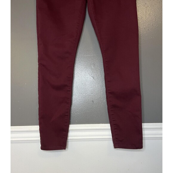 Aeropostale Jeggings Womens 6 Burgundy High Waisted Skinny Stretch Jeans Pants - Picture 3 of 9